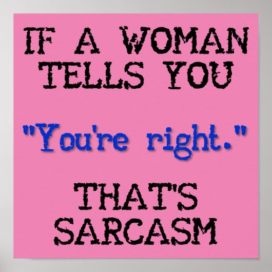 C'est Sarcasm Funny Poster Signe (Devant)