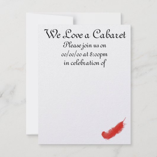 C'est Showtime ! Invitation (Dos)