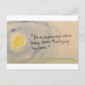 "C'est si ensoleillé et chaud" carte postale (Devant)