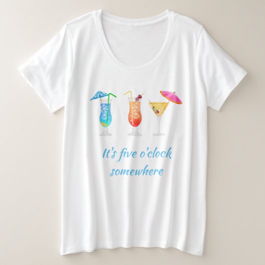 C'est T-shirt à cinq heures quelque part (Design devant)