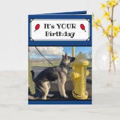 C'est ta carte de marionnette drôle d'anniversaire (Fleur jaune)