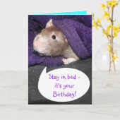 C'est ta carte de rat d'anniversaire (Fleur jaune)