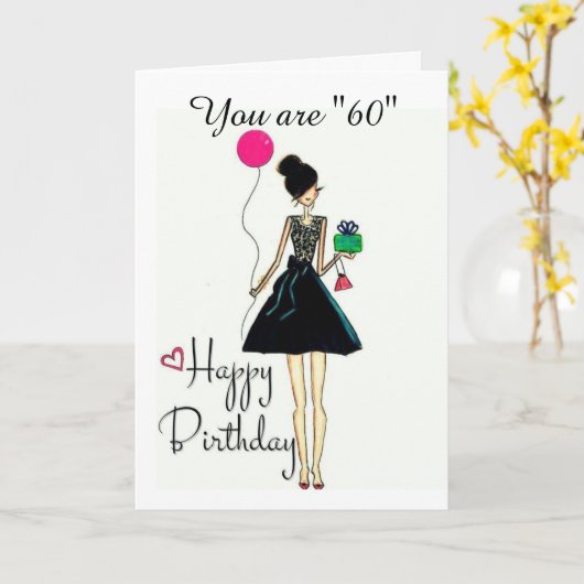 **C'EST TON ANNIVERSAIRE DE 60 ANS !!!!** CARTE D' (Fleur jaune)