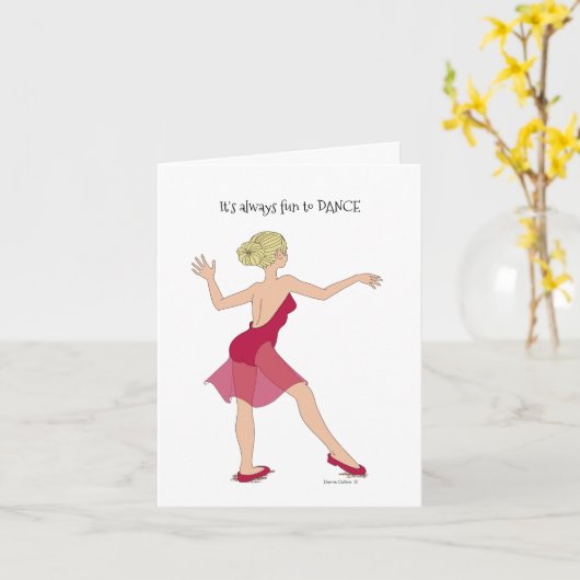 C'est toujours amusant de danser carte de note (Fleur jaune)