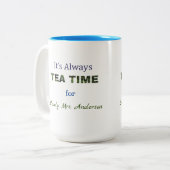 C'est toujours l'heure du thé Mug Café Two-Tone (Devant gauche)