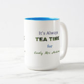C'est toujours l'heure du thé Mug Café Two-Tone (Devant droit)