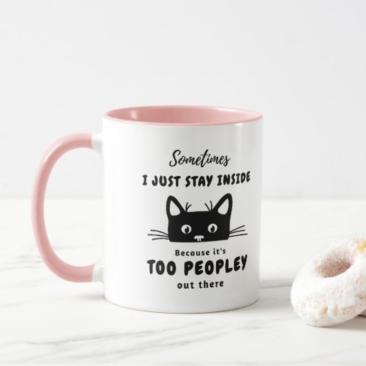 C'est Trop Peopley Chat Mug (Avec donut)