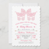 C'est Twin Girls ! Invitation Baby shower Twins (Devant)
