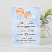 C'est Twins Baby shower Invitation (Debout devant)