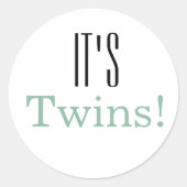 C'est Twins ! Sticker rond classique (Devant)