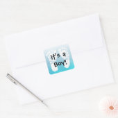 C'est un Autocollants Baby shower bleu Aqua Boy (Enveloppe)
