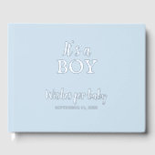 C'est un Baby shower bleu garçon Silver Foil (Recto)