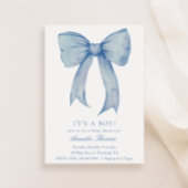 C'est un Baby shower Boy Blue Bow Invitation