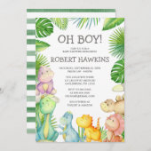 C'est un Baby shower Dinosaure Boy Invitation (Devant / Derrière)