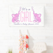 C'est un baby shower fille bannière signalétique (En situation)
