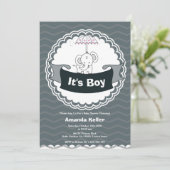 C'est un Baby shower garçon Invitation (Debout devant)