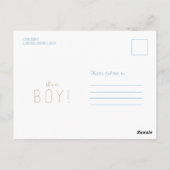 C'est un Baby shower garçon Invitation (Dos)