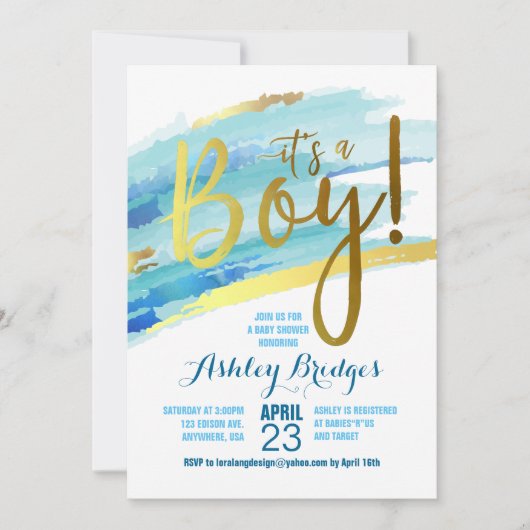 C'est un Baby shower garçon Invitation (Devant)