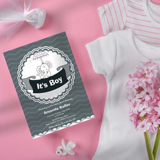 C'est un Baby shower garçon Invitation
