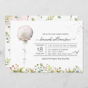 C'est un ballon de filles  Invitation Baby shower