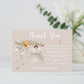 C'est un Carte de remerciements de Baby shower de  (Debout devant)