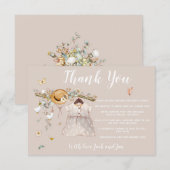 C'est un Carte de remerciements de Baby shower de  (Devant / Derrière)