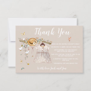 C'est un Carte de remerciements de Baby shower de 