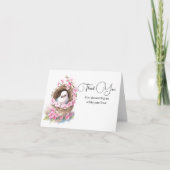 C'est un carte de remerciements de nid d'oiseau fl (Devant)