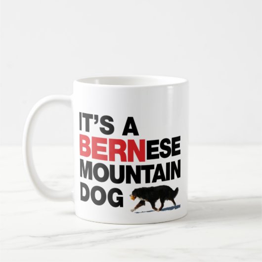 C'est un chien de BERNese Mtn, pas une tasse NOIRE (Gauche)