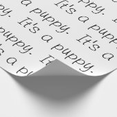 "C'est un chiot." papier cadeau (Coin)