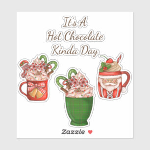 C'est un chocolat chaud Stickers de vinyle Kinda D