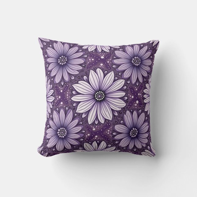 C'est un coussin avec un motif floral brillant sur (Recto)