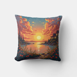 C'est un coussin contenant le coucher du soleil.