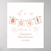 C'est un garçon ! Affiche de bienvenue de couleur (Devant)