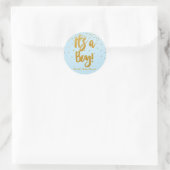 C'est un GARÇON Autocollant Points de Confettis Bl (Sac)