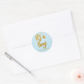 C'est un GARÇON Autocollant Points de Confettis Bl (Enveloppe)