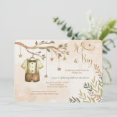 C'est un garçon Automne Baby Shower Invitations (Debout devant)