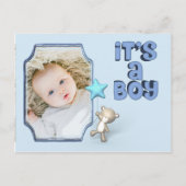 C'est un garçon avec photo Faire-part bébé (Devant)