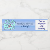 C'est un garçon Baby shower Étiquettes de bouteill (Étiquettes simples)