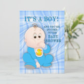 C'est un garçon - Baby shower Invitation (Debout devant)