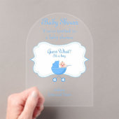 C'est un garçon Baby shower Invitation Card 3 (In situ (ordinateur de poche))