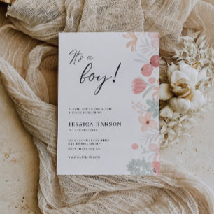 C'est un garçon Baby shower Invitation Fleur sauva