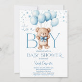 C'est un garçon Bear Baby shower Boy Invitation (Devant)