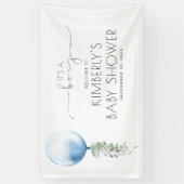 C'est un garçon Bleu Bleu Argent Ballons bannière  (Vertical)