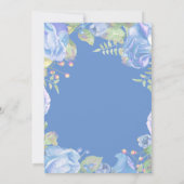 C'est un garçon Blue Floral Baby shower Invitation (Dos)