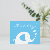C'est un garçon carte d'annonce de naissance éléph (Debout devant)