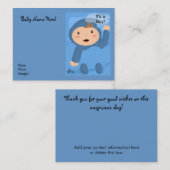 C'est un garçon ! ! ! Carte de profil (Devant / Derrière)