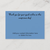 C'est un garçon ! ! ! Carte de profil (Dos)