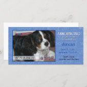 C'est un garçon - Carte photo animal (Devant / Derrière)