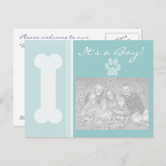 C'est un garçon ! Carte postale (Devant / Derrière)